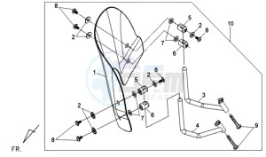 FIDDLE III 50 L4-L6 drawing METER VISOR ASSY