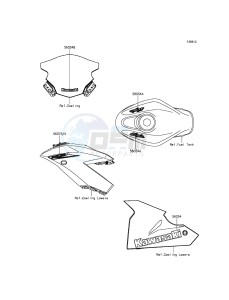 NINJA 250SL BX250AGF XX (EU ME A(FRICA) drawing Decals(White)