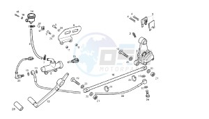 GPR R - GPR REPLICA - 50 CC EU2 drawing REAR BRAKING SYSTEM