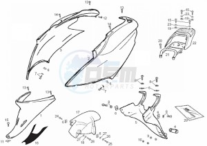 ATLANTIS CITY - 50 cc VTHAL1AE2 Euro 2 2T AC GBR drawing Rear fairing (Positions)