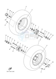 YFM300 RAPTOR 300 (1SC2 1SC3 1SC1 1SC1) drawing FRONT WHEEL