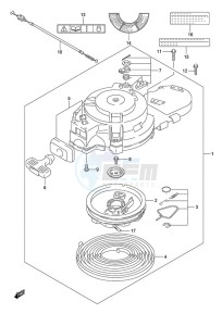 DF 9.9 drawing Recoil Starter