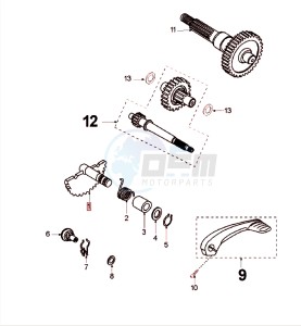 LUDIX 10 RLA drawing DRIVE SHAFTS / KICKSTARTER