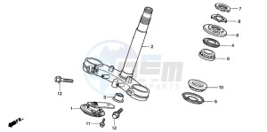 CBR900RR FIRE BLADE drawing STEERING STEM