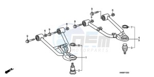 TRX250X9 Australia - (U) drawing FRONT ARM