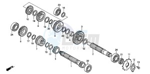 TRX90 FOURTRAX 90 drawing TRANSMISSION