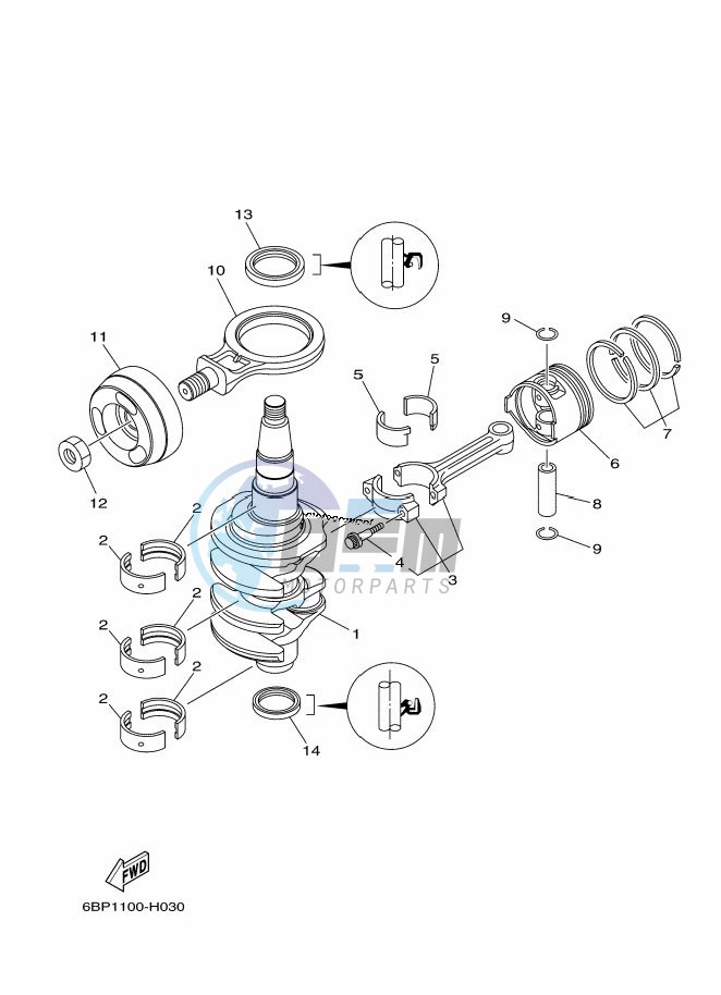 CRANKSHAFT--PISTON