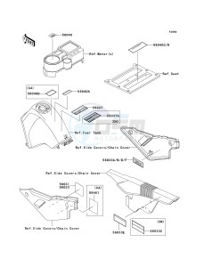 KL 650 A [KLR 650] (A6F-A7F) A6F drawing LABELS