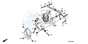 CBR600RA9 Europe Direct - (ED / ABS MME) drawing FRONT POWER UNIT (CBR600RA)