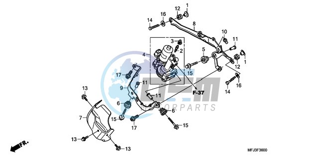 FRONT POWER UNIT (CBR600RA)