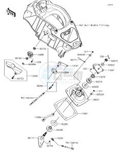 JET SKI ULTRA 310LX JT1500MGF EU drawing Handle Pole