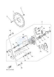 YXC700E YX70CPM (BHE2) drawing REAR BRAKE CALIPER 2