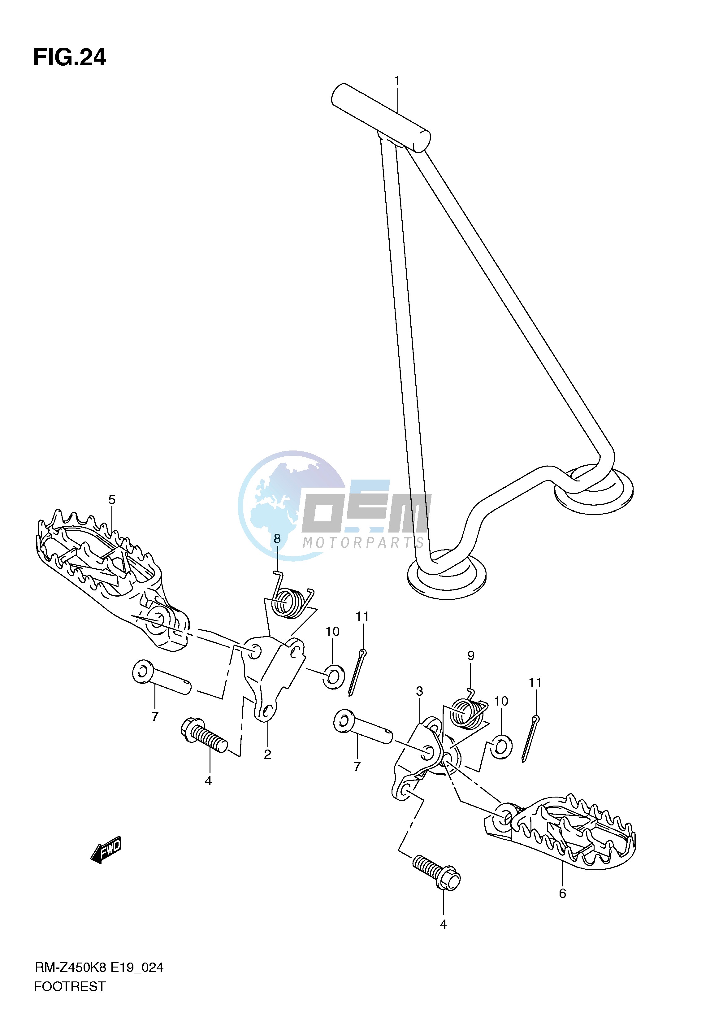 FOOTREST (RM-Z450K8 K9 L0)