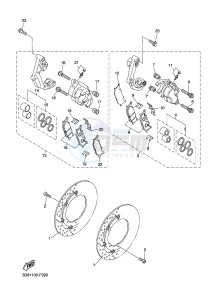 XVS1300A MIDNIGHT STAR (11C7) drawing FRONT BRAKE CALIPER