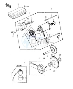 KZ 550 C [LTD] (C1-C2) [LTD] drawing STARTER MOTOR_STARTER CLUTCH -- 80-81 C1_C2- -