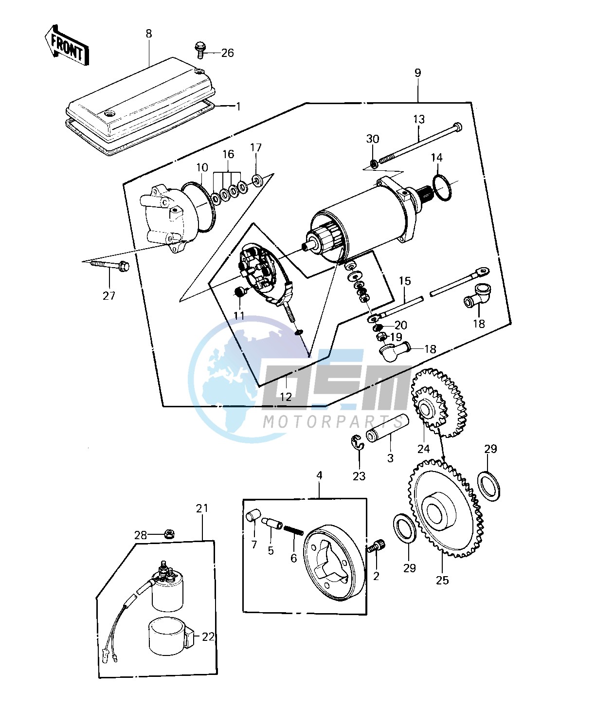 STARTER MOTOR_STARTER CLUTCH -- 80-81 C1_C2- -