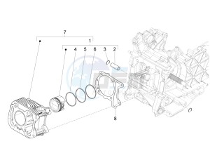 SPRINT 150 4T 3V IE NOABS E3 (APAC) drawing Cylinder-piston-wrist pin unit