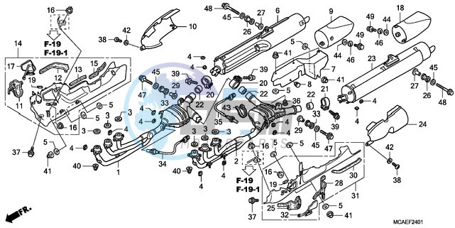 EXHAUST MUFFLER (EXCEPT G L1800-BR)