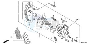 CBF600NA9 Europe Direct - (ED / ABS) drawing FRONT BRAKE CALIPER (L.) (CBF600SA/NA)