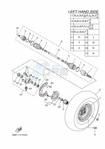 YXM700E YX70MPN (BHF8) drawing FRONT WHEEL