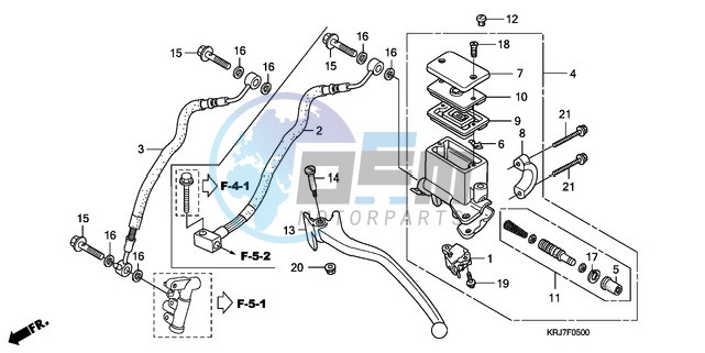 RR. BRAKE MASTER CYLINDER