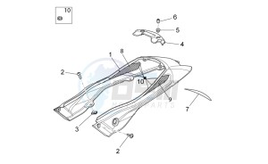 Griso V 8V 1200 drawing Rear body - Rear fairing