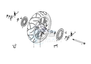 GPR NUDE - 50 cc drawing REAR WHEEL