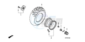 CB650FAG CB650F 6ED drawing REAR WHEEL