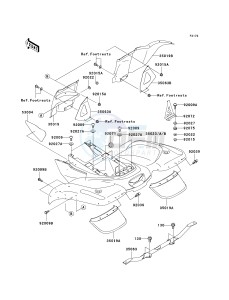 KVF 360 B [PRAIRIE 360] (B6F-B9F) B8F drawing REAR FENDER-- S- -