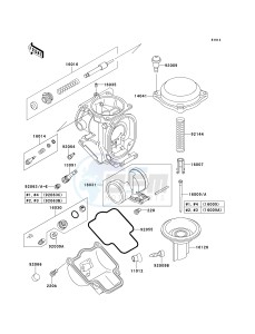 ZX 1100 D [NINJA ZX-11] (D7-D9) [NINJA ZX-11] drawing CARBURETOR PARTS