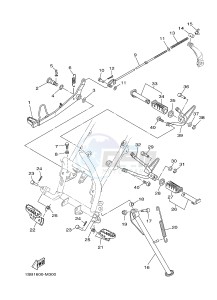 XTZ125E (1SB1) drawing STAND & FOOTREST