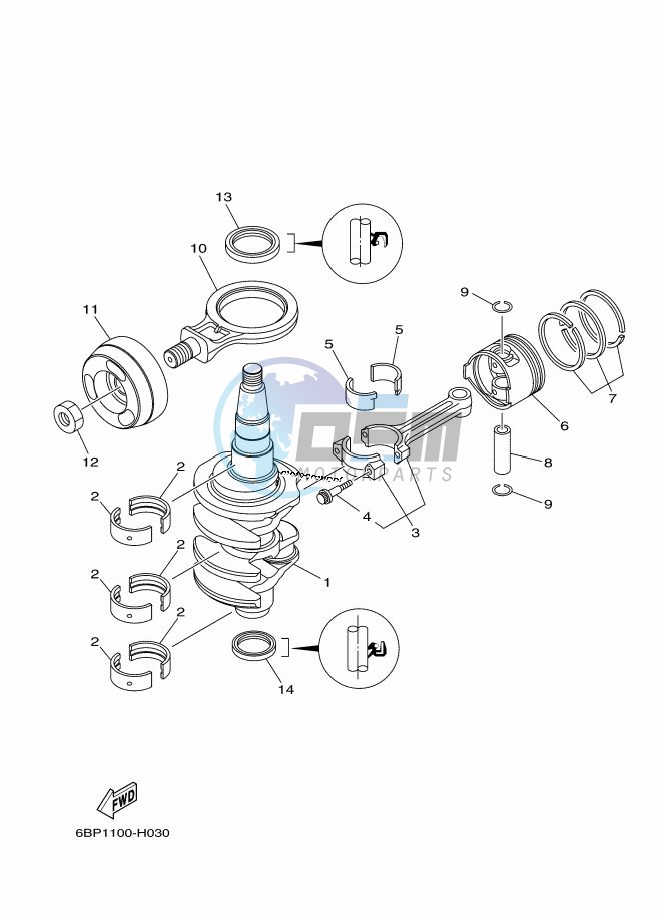 CRANKSHAFT--PISTON