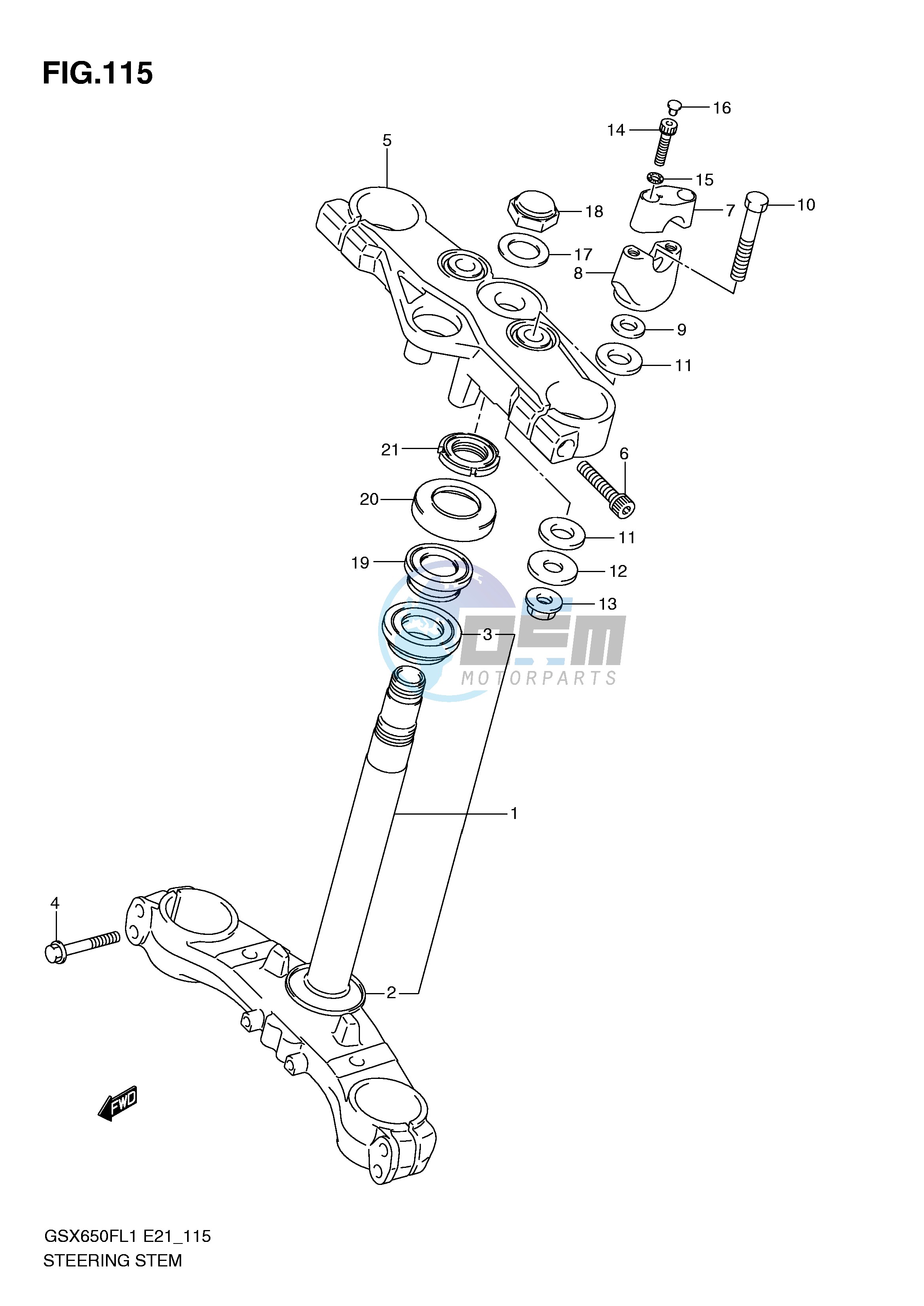 STEERING STEM (GSX650FAL1 E21)