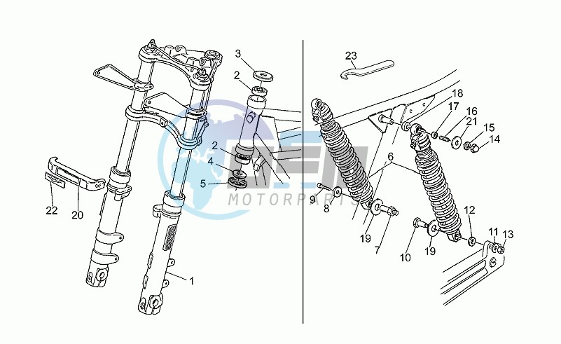 Front/rear shock absorber