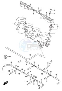 GSX-S1000 A drawing THROTTLE BODY HOSE/JOINT