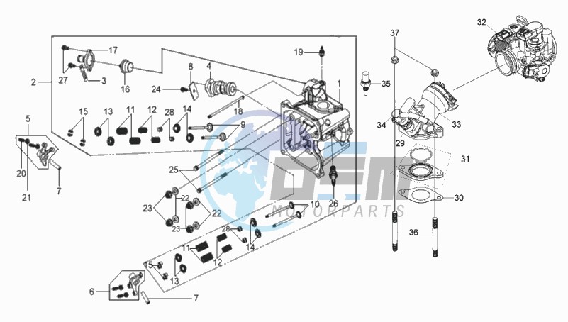 CYLINDER HEAD CPL   / THERMOSTAT