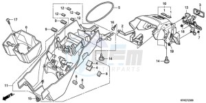 VTR2509 Europe Direct - (ED / LL) drawing REAR FENDER (VTR250-ED,F)