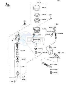 ZX 1000 B [NINJA ZX-10] (B3) [NINJA ZX-10] drawing REAR MASTER CYLINDER