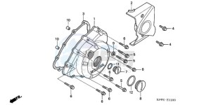 CBR125RWA UK - (E / WH) drawing LEFT CRANKCASE COVER