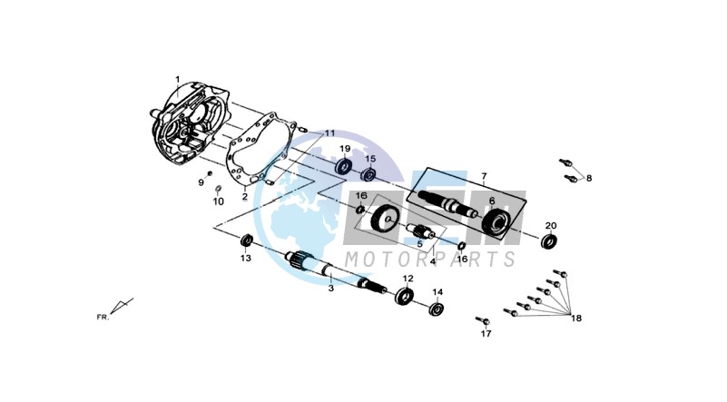 CRANKCASE - DRIVE SHAFT