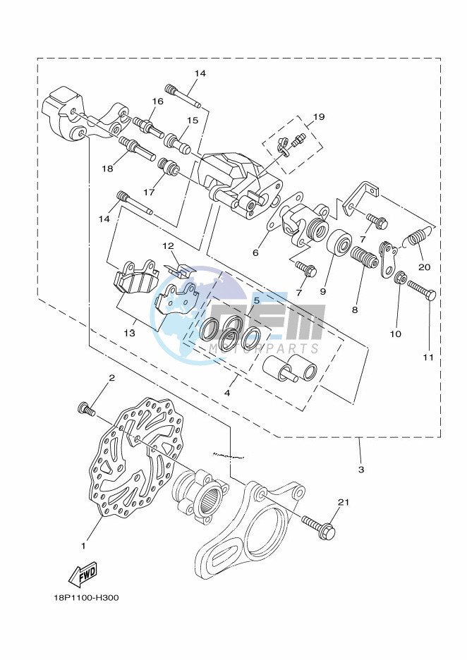 REAR BRAKE CALIPER