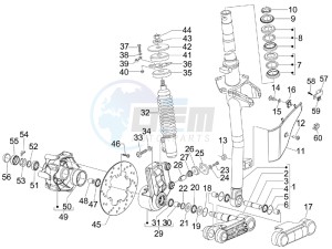 GTS 250 ie Super USA drawing Fork - steering tube - Steering bearing unit