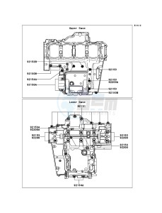 Z1000_ABS ZR1000ECFA FR XX (EU ME A(FRICA) drawing Crankcase Bolt Pattern