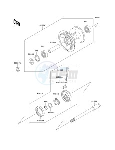 KDX 220 A [KDX220R] (A9) [KDX220R] drawing FRONT HUB