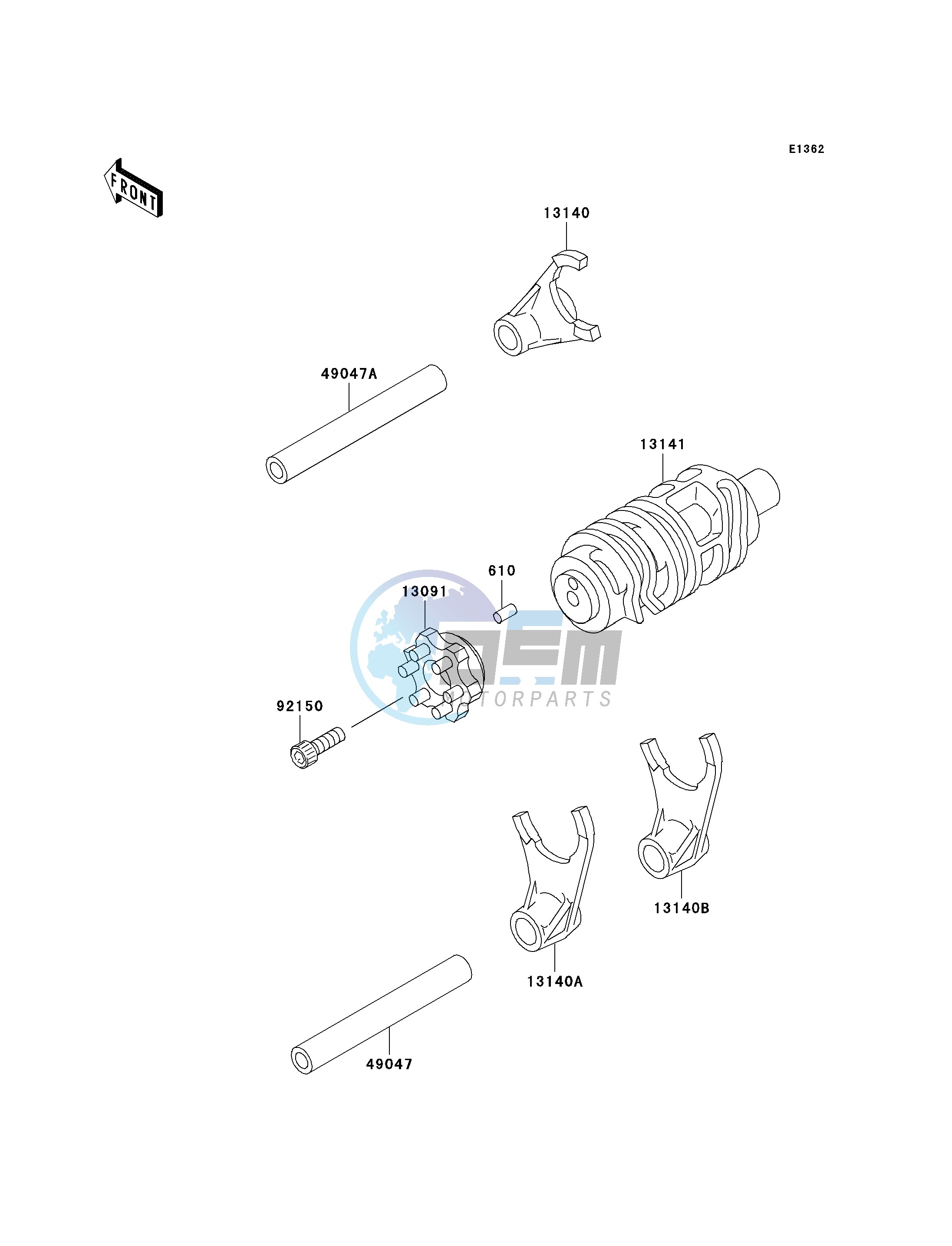 GEAR CHANGE DRUM_SHIFT FORK-- S- -