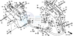 XL1000VB drawing PILLION BACKREST PAD