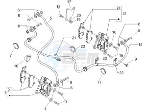 Beverly 125 Sport e3 drawing Brakes hose  - Calipers