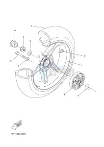 NS50F AEROX 4 (1GB3 1GB3 1GB3) drawing REAR WHEEL