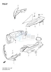 GSX-R600 (E21) drawing AIR INTAKE PIPE