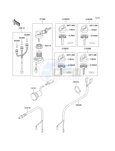 KVF 360 B [PRAIRIE 360] (B6F-B9F) B7F drawing IGNITION SWITCH